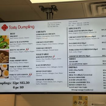 Tasty Dumpling - Wall menu - Chinese Near Me - Falls Church, Virginia
