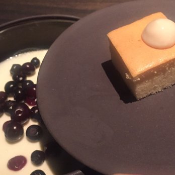 Madcap - Shiso Panna cotta with huckleberries and cheesecake - New American Near Me - San Anselmo, California Madcap - Shiso Panna cotta with huckleberries and cheesecake - New American Near Me - San Anselmo, California