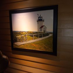 Red Lobster - Wall photo in dining room at a booth.