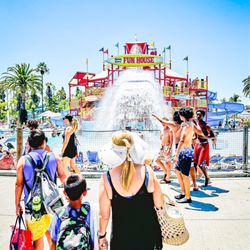 Knott's Soak City - Fun House Water Play Area: Water cannons, giant buckets & kid-approved Fun House is where smiles get bigger and everyone walks away soaked.