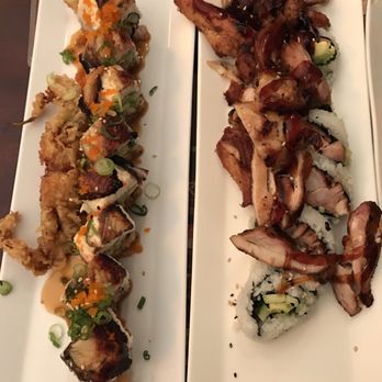 Tokyo Garden - Black Spider and chicken teriyaki roll - Sushi Bars Near Me - Downey, California Tokyo Garden - Black Spider and chicken teriyaki roll - Sushi Bars Near Me - Downey, California