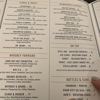 Hilltop Kitchen & Bar - Drinks menu - Wine Bars Near Me - Syosset, New York