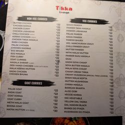 Tandoori Tikka Lounge - Menu