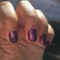 Fashion Nails & Hair - Egh what a mess. Air bubbles, nail polish on the cuticles. Waited over and hour for this?! Don't waste your time!