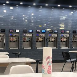 Mood Froyo & Coffee - Available flavors lit up