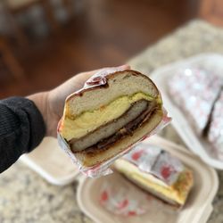 Bobby's breakfast sandwich