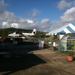 Seaborne Airlines - Seaplane on a trailer near downtown Christiansted.