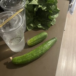 Fresh romaine lettuce Cucumbers (large & small) Raw honey straw Fresh romaine lettuce Cucumbers (large & small) Raw honey straw
