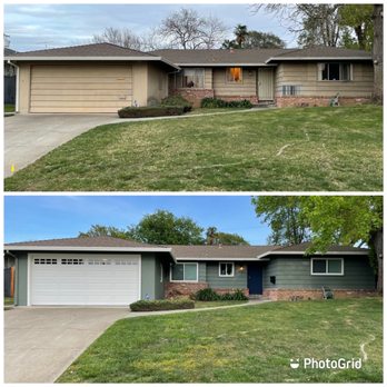 All Sides Home Improvement - Before & after New retrofit Anlin windows, insulated garage door, stucco repair and paint - Siding Near Me - North Highlands, California All Sides Home Improvement - Before & after New retrofit Anlin windows, insulated garage door, stucco repair and paint - Siding Near Me - North Highlands, California