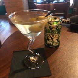 Dirty martini $12 and beer