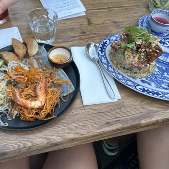 Anh and Chi - Left: Banh cuon (steamed rice sheets). Right: Com Chien with crab - Vietnamese Near Me - Vancouver, British Columbia Anh and Chi - Left: Banh cuon (steamed rice sheets). Right: Com Chien with crab - Vietnamese Near Me - Vancouver, British Columbia