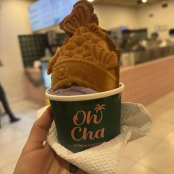 Oh Cha - One soft serve with upside down boong oh - Desserts Near Me - McAllen, Texas Oh Cha - One soft serve with upside down boong oh - Desserts Near Me - McAllen, Texas