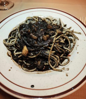 Photo of Sapori Trattoria - Collingswood, NJ, US. Squid Ink Pasta Special