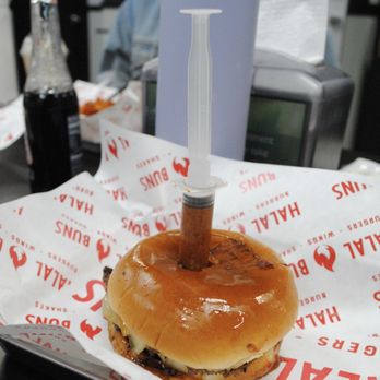 Halal Buns - Aloha Burger, with Nashville hot sauce instead of original hot sauce listed on the menu. - Halal Near Me - New Britain, Connecticut