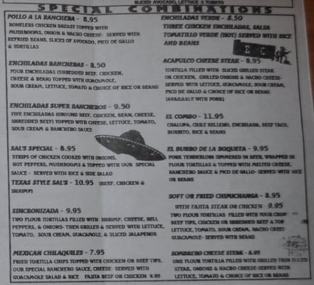 Menu photo 1 El Sombrero Longview, TX