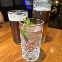 Rose Street Brewery - Orangutan ale, tennent's and a G& T