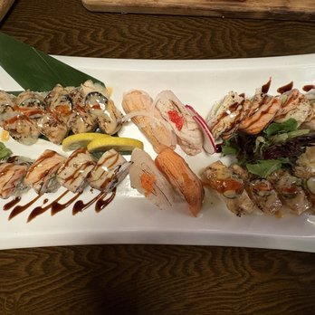 Kakai Sushi - Kakai aburi sushi & oshi platter ($42.75) - Sushi Bars Near Me - Vancouver, British Columbia Kakai Sushi - Kakai aburi sushi & oshi platter ($42.75) - Sushi Bars Near Me - Vancouver, British Columbia