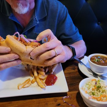 Anaya's Seafood Scratch Kitchen - Cup of gumbo and the shrimp po-boy. - Seafood Near Me - Dallas, Texas
