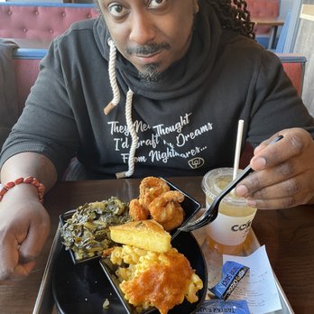 Cornbread - Shrimp 2 sides OFFICIAL Southern Mac&Cheese. Collards AMAZING! Uptown perfect! (My husband) - Soul Food Near Me - Maplewood, New Jersey Cornbread - Shrimp 2 sides OFFICIAL Southern Mac&Cheese. Collards AMAZING! Uptown perfect! (My husband) - Soul Food Near Me - Maplewood, New Jersey