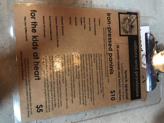 Menu photo 6 Parts & Labor Brewing Sterling, CO