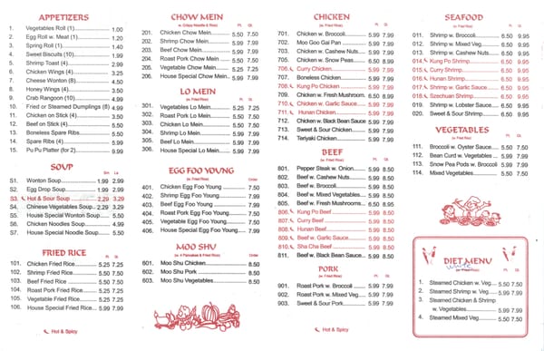 Menu photo 4 Mei Mei House Simpsonville, SC