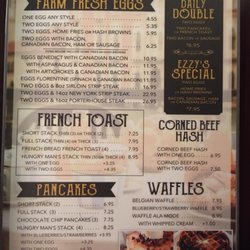 Front of Breakfast menu on 1/23