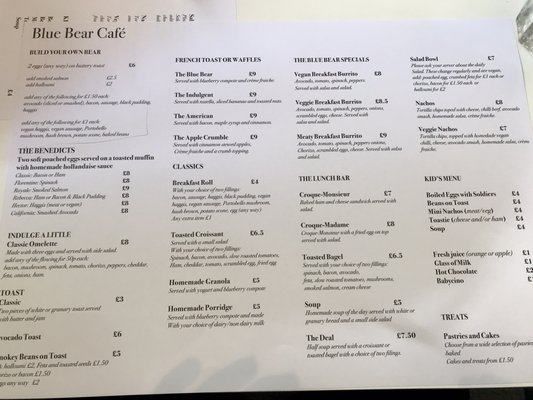 Menu photo 1 The Blue Bear Edinburgh, MLN Menu photo 1 The Blue Bear Edinburgh, MLN