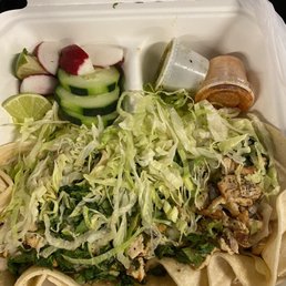Chicken Tacos corn tortillas