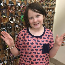 Goodwill Store and Donation Center - Ronni shopping for jewelry.