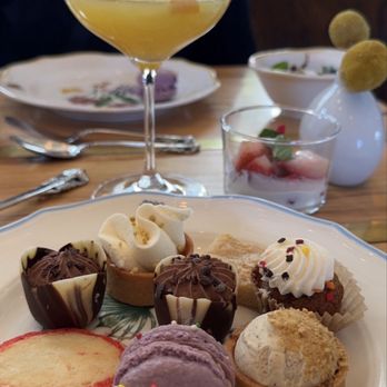 Supperland - A perfectly made mimosa and all the little sweets I could fit on one plate; the tiny s'mores and chocolate mousse cups were my favorite! - Southern Near Me - Charlotte, North Carolina Supperland - A perfectly made mimosa and all the little sweets I could fit on one plate; the tiny s'mores and chocolate mousse cups were my favorite! - Southern Near Me - Charlotte, North Carolina