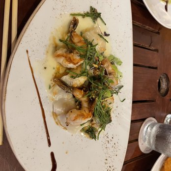 Roy's Hawaii Kai - Kauai Prawns Blue Crab Ravioli | Kahuku Sea Asparagus Grenobloise - Hawaiian Near Me - Honolulu, Hawaii Roy's Hawaii Kai - Kauai Prawns Blue Crab Ravioli | Kahuku Sea Asparagus Grenobloise - Hawaiian Near Me - Honolulu, Hawaii