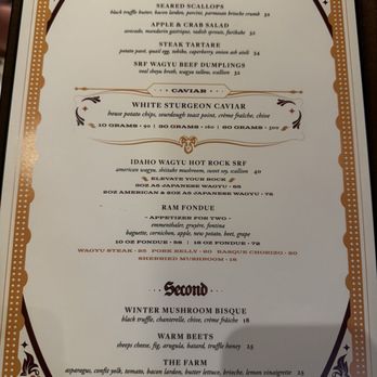 The Ram - Menu 12.28.25 - Bars Near Me - Sun Valley, Idaho