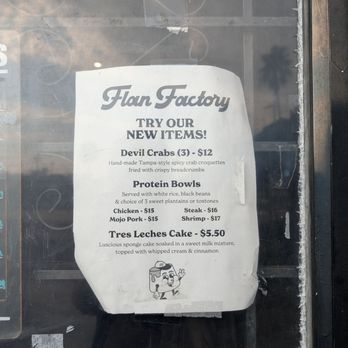 Flan Factory - New Items! - Cuban Near Me - Tampa, Florida Flan Factory - New Items! - Cuban Near Me - Tampa, Florida