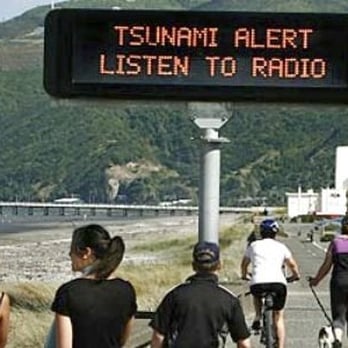 Tsunami warning for west coast