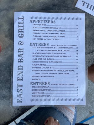 Menu photo 1 East End Bar & Grill Geneva, OH