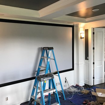 South Florida Automation - Installing home theater screen - Home Automation Near Me - Pompano Beach, Florida South Florida Automation - Installing home theater screen - Home Automation Near Me - Pompano Beach, Florida