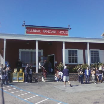 Millbrae Pancake House - the front with a crowd - American Near Me - Millbrae, California