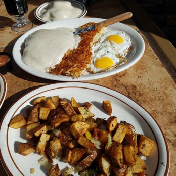 The Patio at Boulder City - Chicken fried steak, biscuits and gravy, and a side of home fries! - Breakfast & Brunch Near Me - Boulder City, Nevada The Patio at Boulder City - Chicken fried steak, biscuits and gravy, and a side of home fries! - Breakfast & Brunch Near Me - Boulder City, Nevada