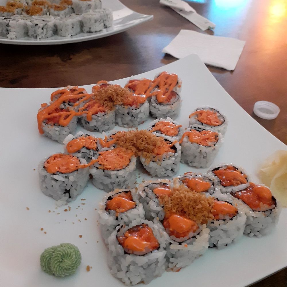 Spicy Roll Combo. Spicy Salmon Roll, Spicy Crab Roll ane Spicy Tuna Roll Spicy Roll Combo. Spicy Salmon Roll, Spicy Crab Roll ane Spicy Tuna Roll