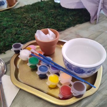 Tea Time - Craft activity from garden party. Decorate your own plant pot - Tea Rooms Near Me - Scottsdale, Arizona Tea Time - Craft activity from garden party. Decorate your own plant pot - Tea Rooms Near Me - Scottsdale, Arizona