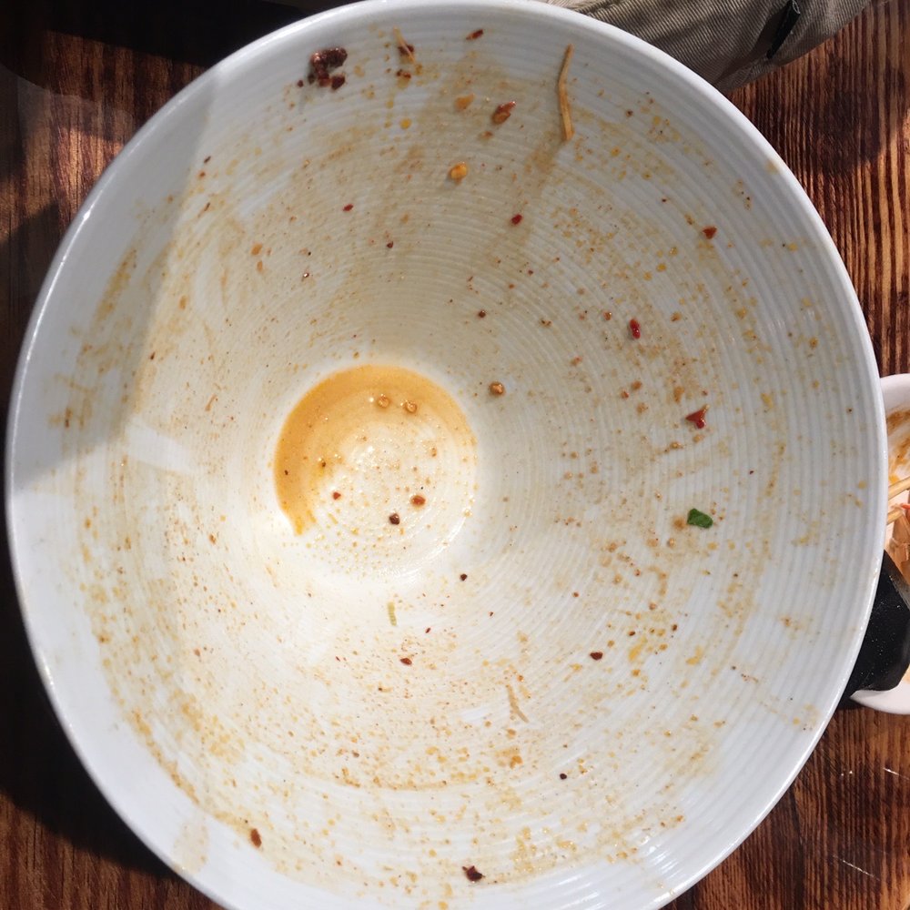 Noodle Boulevard - Empty bowl because it would be a waste to let the noodles simmer any longer. - Ramen Near Me - Cary, North Carolina Noodle Boulevard - Empty bowl because it would be a waste to let the noodles simmer any longer. - Ramen Near Me - Cary, North Carolina