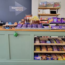 From There to Here - British and Irish chocolate, so much better than American! All your favorites from back home. Shelves of teas and biscuits, jams, marmalades