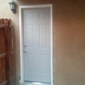 CJ & J Construction - The new door, which replaced the existing window. A little more finish work was done following this photo, but it looks/performs great! - General Contractors Near Me