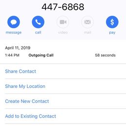Call confirming my couples spa appointment.
