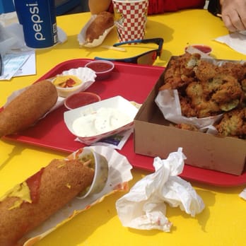 Surf City Grill - Corn dogs and Deep fried veggie plate. - Burgers Near Me - Santa Cruz, California Surf City Grill - Corn dogs and Deep fried veggie plate. - Burgers Near Me - Santa Cruz, California