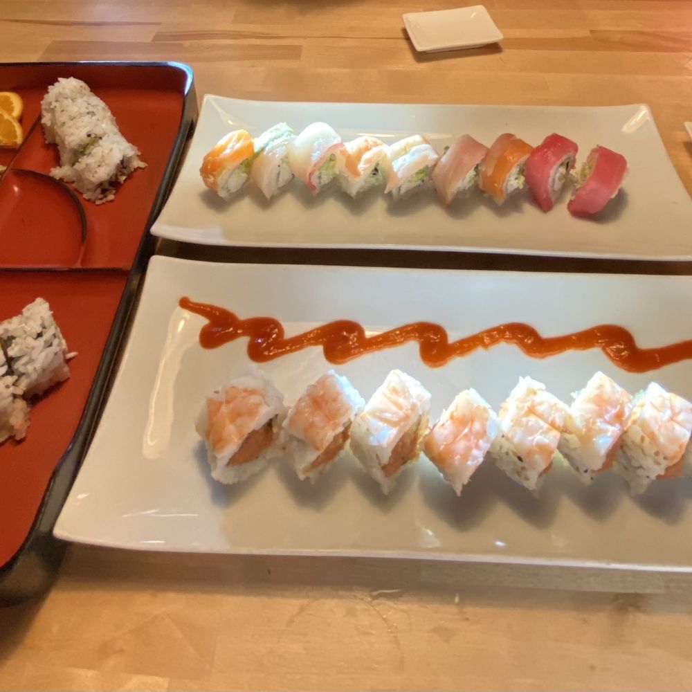 DRAGON SUSHI - Indio prices - Rainbow roll and Red tiger roll - Sushi Bars Near Me - Indio, California DRAGON SUSHI - Indio prices - Rainbow roll and Red tiger roll - Sushi Bars Near Me - Indio, California