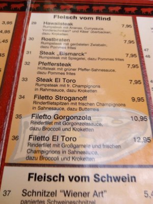 Menu photo 2 El Toro Berlin, BE