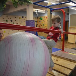All For Kids Pediatric Therapy Clinic - Push that ball!