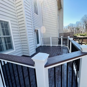 EcoDecks  - Beautiful AZEK decking with Trex Transcend railing system in Franconia VA - Decks & Railing Near Me