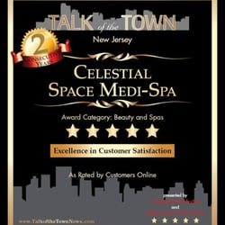 Celestial Space MediSpa LLC - 5 Star award for costumer Satisfaction